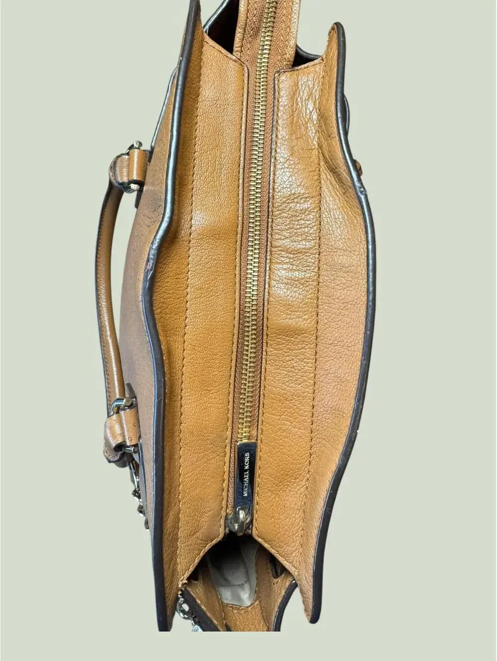 Michael Kors Brown Leather Satchel Handbag